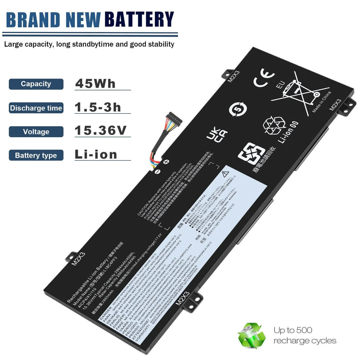 Laptop Battery for Lenovo ThinkPad P43s T490 T495 T14 L18M3P74 02DL007