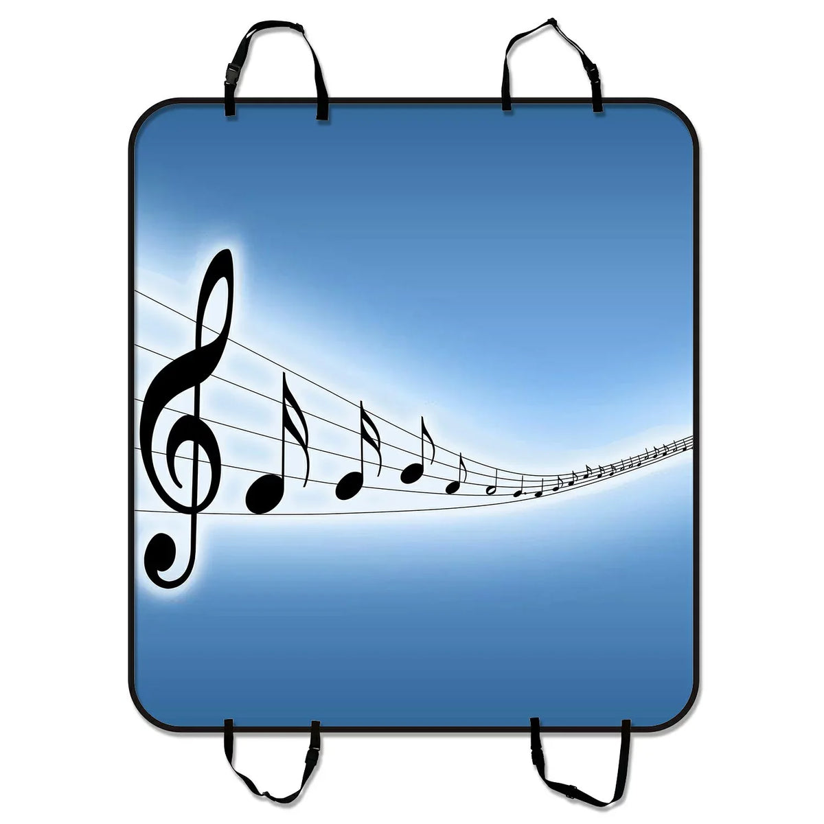 GCKG Lovely Melody Music Notes Pet Car Seat Cover Dog Car Seat Mat Hammock Cargo Mat Trunk Mat For Cars Trucks and SUV 54x60 inches