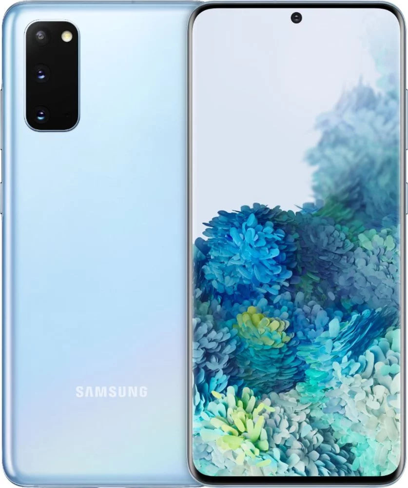 Burgundy Samsung Galaxy S20 5G G981U 128GB GSM/CDMA Unlocked Android Smartphone - Cloud Blue (Refurbished)