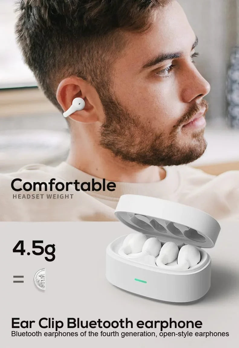 Wireless Ear-Clip TWS Earphones for Samsung Galaxy XCover / XCover6 Pro - Bluetooth Earbuds True Stereo Charging Case Hands-free Mic Headset for Samsung Galaxy XCover / XCover6 Pro