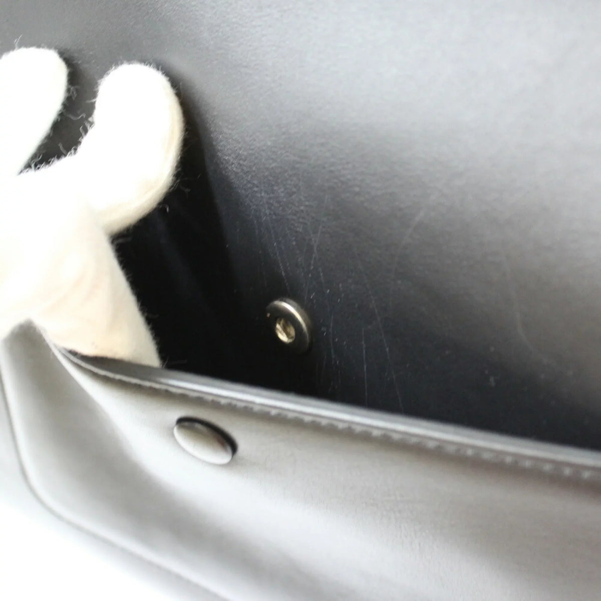 Pre-Owned CELINE Celine Handbag Edge Overseas Large Black Yellow Girls Leather (Fair)