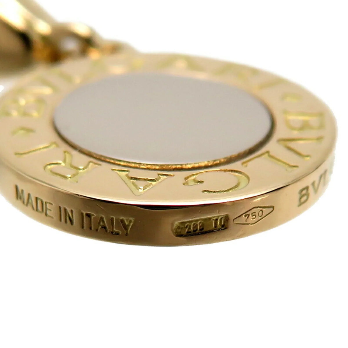 Pre-Owned BVLGARI Female and Men's Charm 750 Yellow Gold (Good)