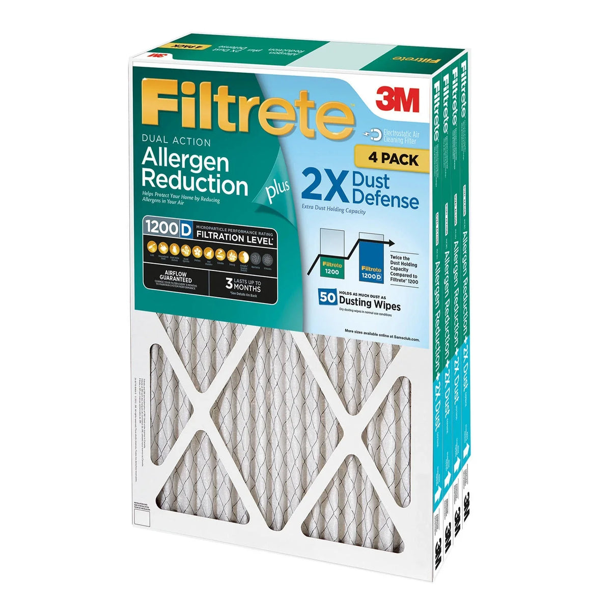 Filtrete(TM) Allergen Burgundy Plus Dust Filter, 25 in x 25 in x 1 in