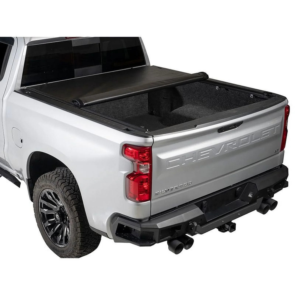 Tonno Pro Lo Roll, Soft Roll-up Truck Bed Tonneau Cover | LR-1095 | Fits 2019 - 2023 Chevy/GMC Silverado/Sierra, works w/ MultiPro/Flex tailgate 5' 10" Bed (69.9")
