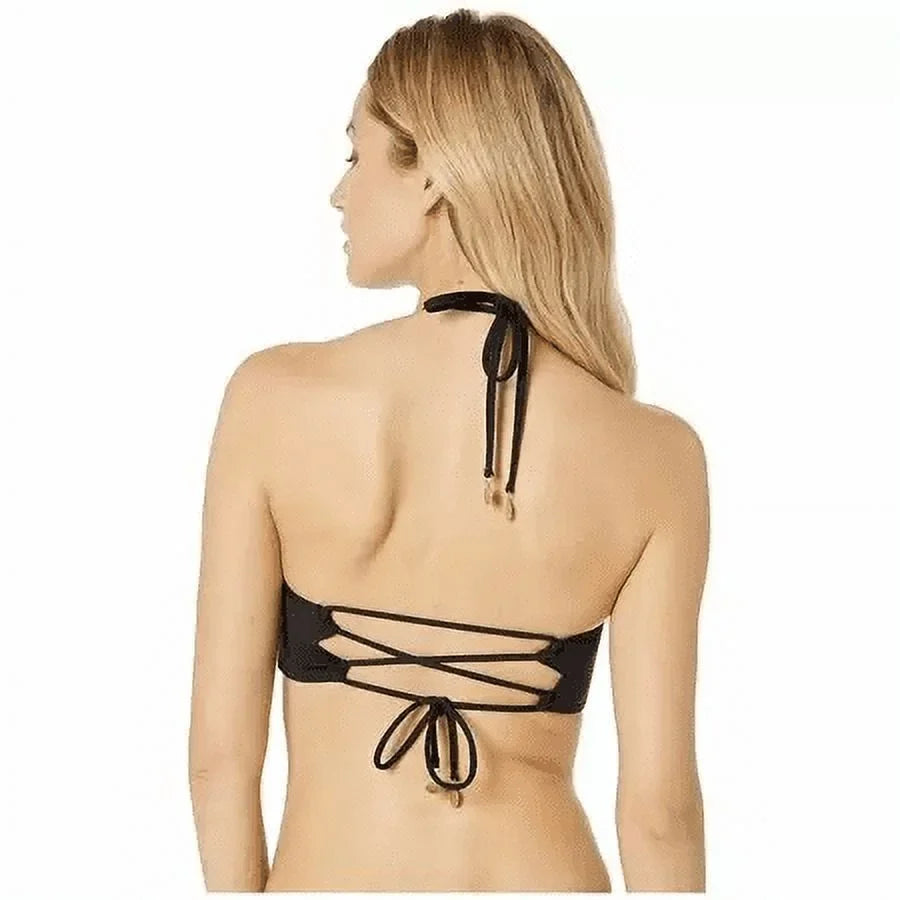Vince Camuto Female Wrap Bikini Top Swimsuit Black Dimensions Large