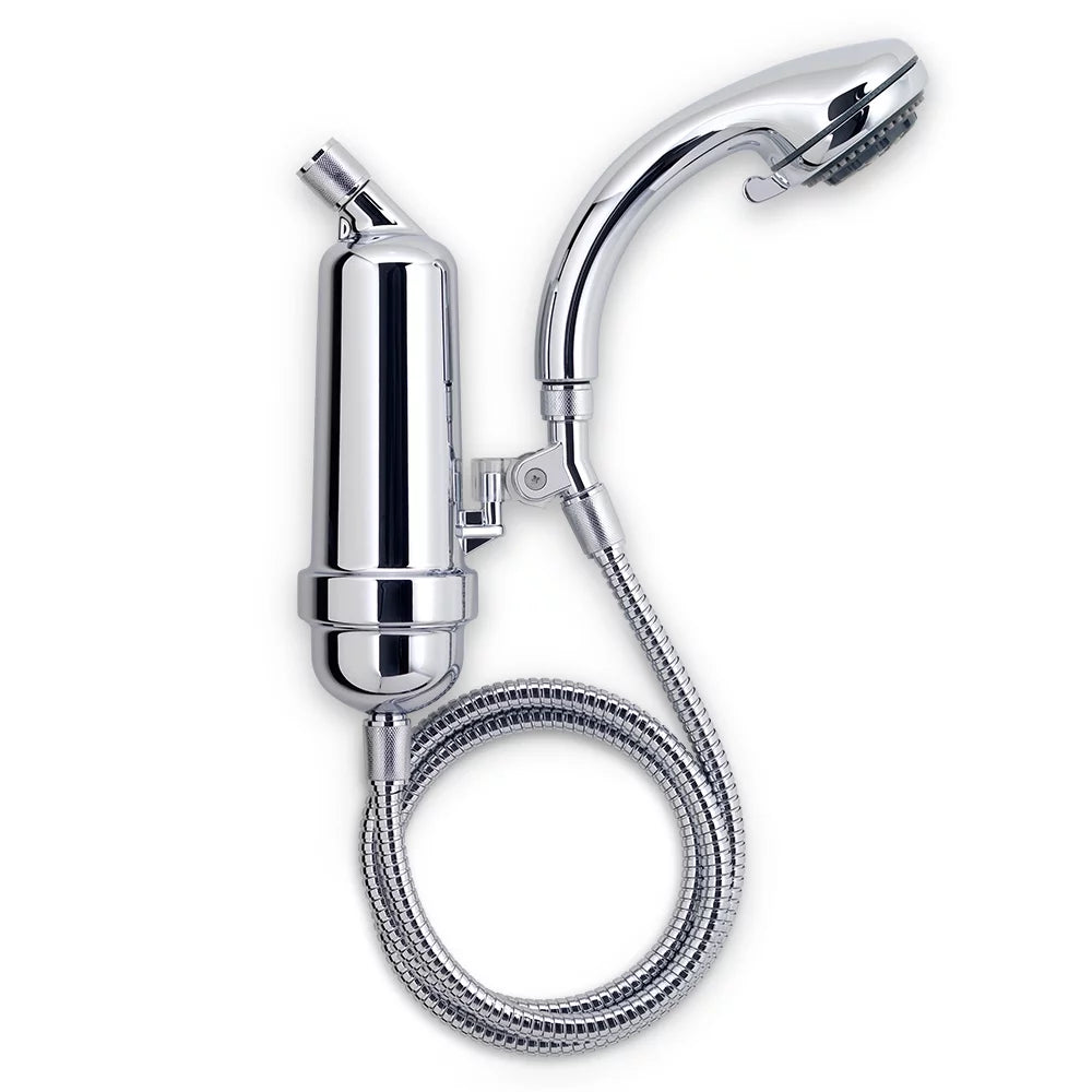 WaterChef Premium Shower Filter System SF-7C with Deluxe Handheld Wand (Chrome), Certified for 96.6% Chlorine Ruby 10,000 Gal. Capacity
