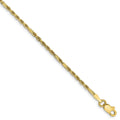 Real 14kt Yellow Gold 1.8mm Diamond Cut Milano Rope Chain Chain Bracelet; 7 inch; for Adults and Teens; for Feminine and Men