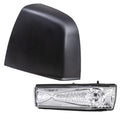Brock Aftermarket Replacement Driver Left Door Mirror Cover Burgundy Black And Turn Signal Light Set Compatible With 2015-2021 RAM Promaster City Base/ST/Tradesman