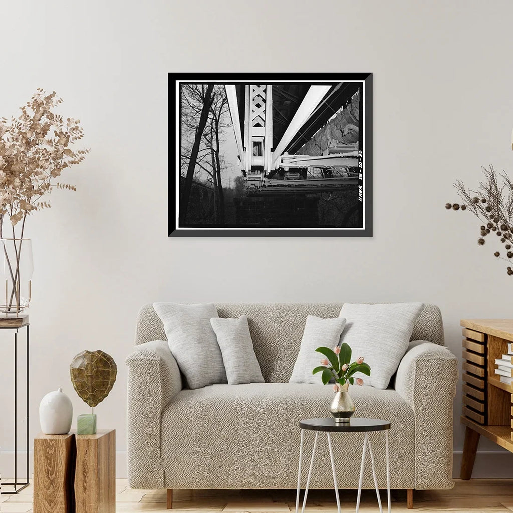 Historic Framed Print, Augustine Bridge, Brandywine River, Augustine Cutoff, Wilmington, New Castle County, DE - 30, 17-7/8" x 21-7/8"