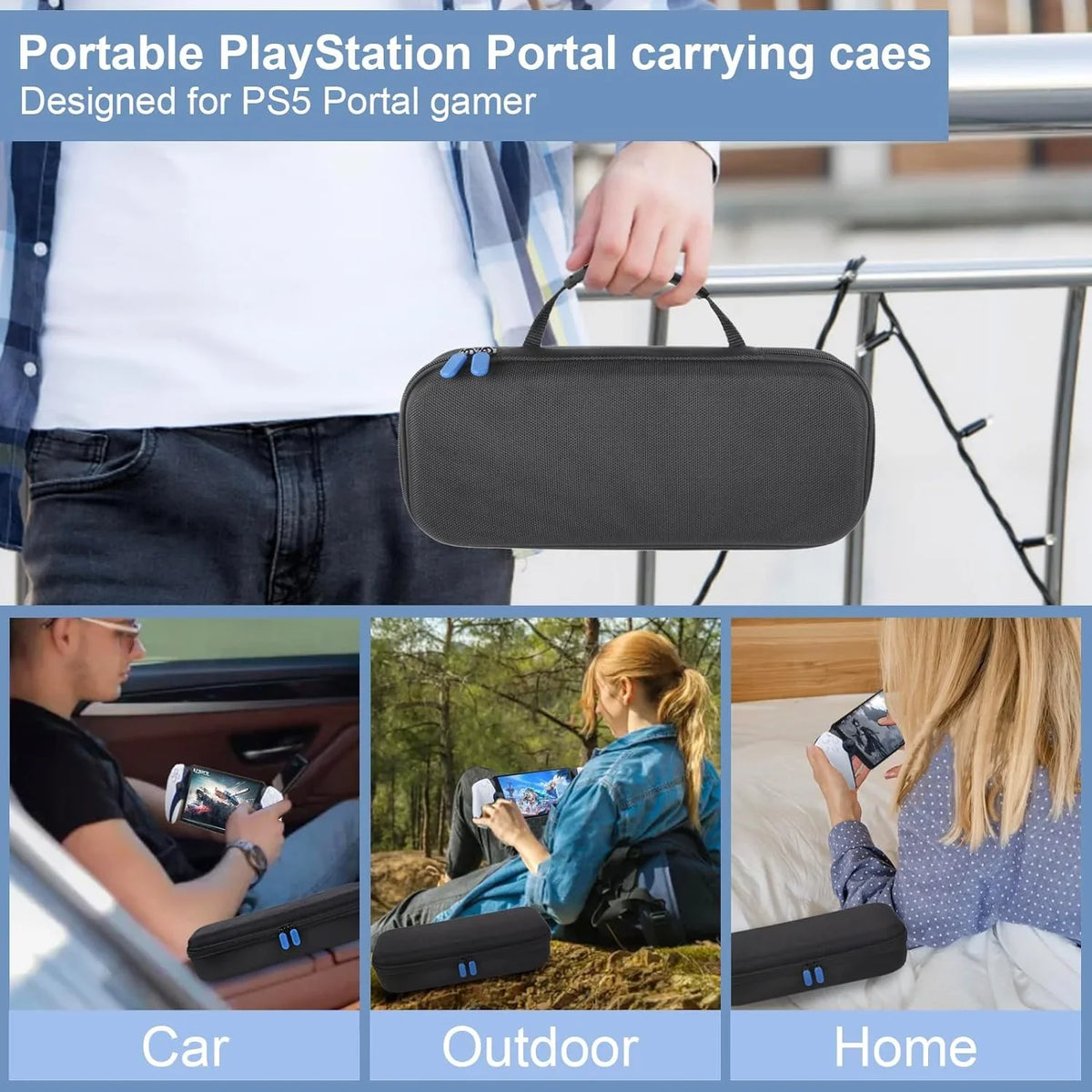 Uberwith Carrying Storage Case for PlayStation Portal,Portable Travel Case Fit for ps5 portal handheld Storage Game Consoles,EVA Portable PS Remote Streaming Console Pouch Carry Case Hard Shell
