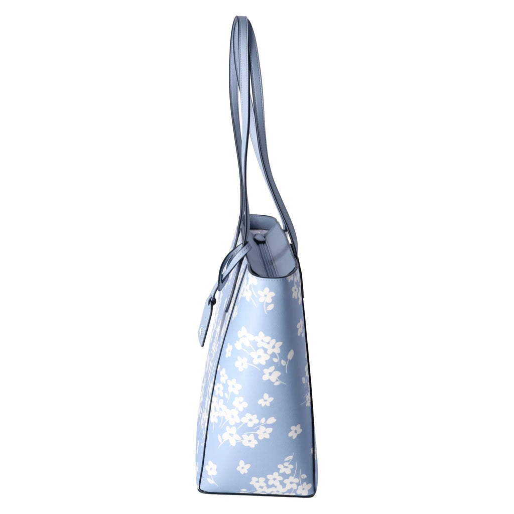 Kate Spade New York Dana Tote Shoulder Work Bag Purse Seet Flora Muted Blue