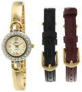 ST3 Female Gold-Tone Half Bangle Gift Set Watch