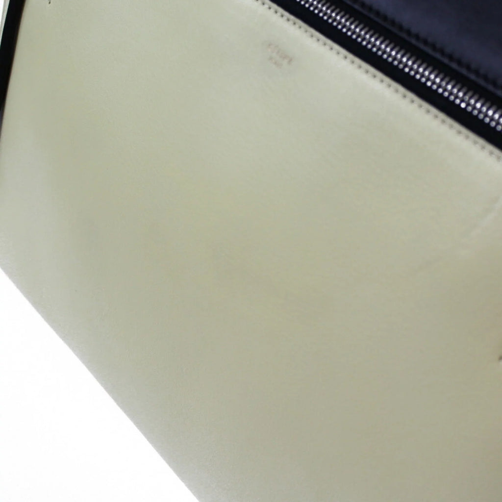 Pre-Owned CELINE Celine Handbag Edge Overseas Large Black Yellow Girls Leather (Fair)