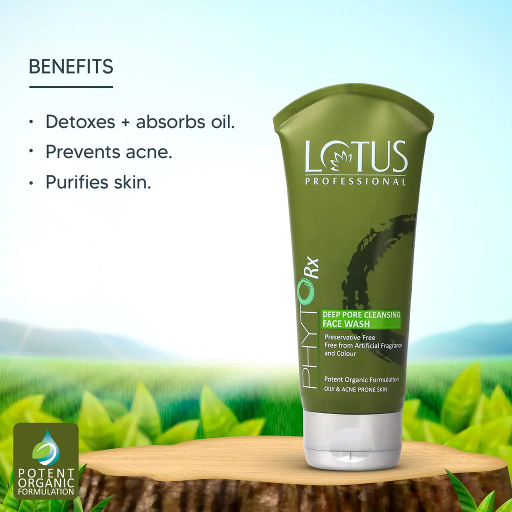 Lotus Professional PHYTORx DEEP PORE CLEANSING FACE WASH acne Oil control Pigmentation Paraben free 80g