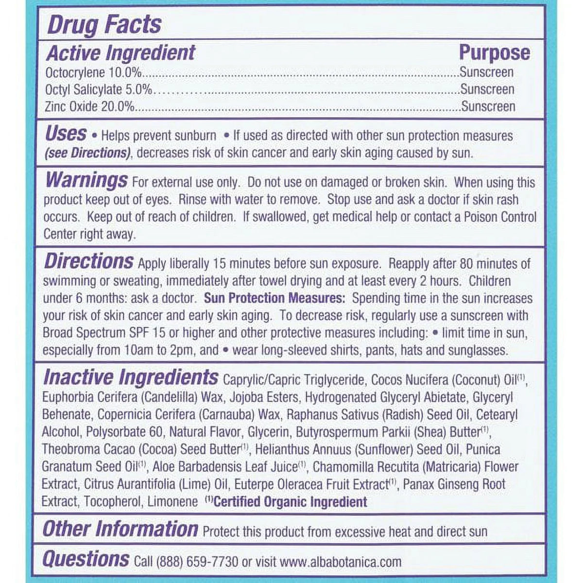 Alba Botanica Fast Fix Sun Stick SPF30 0.5 oz Pack of 4