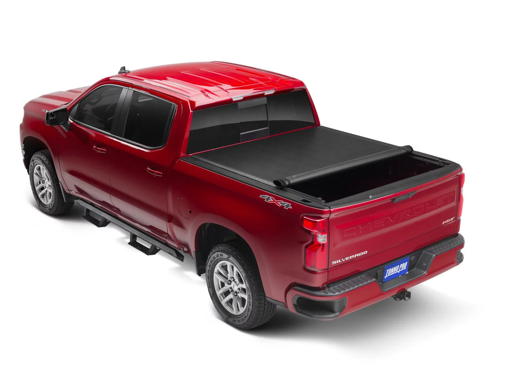 Tonno Pro Lo Roll, Soft Roll-up Truck Bed Tonneau Cover | LR-1095 | Fits 2019 - 2023 Chevy/GMC Silverado/Sierra, works w/ MultiPro/Flex tailgate 5' 10" Bed (69.9")