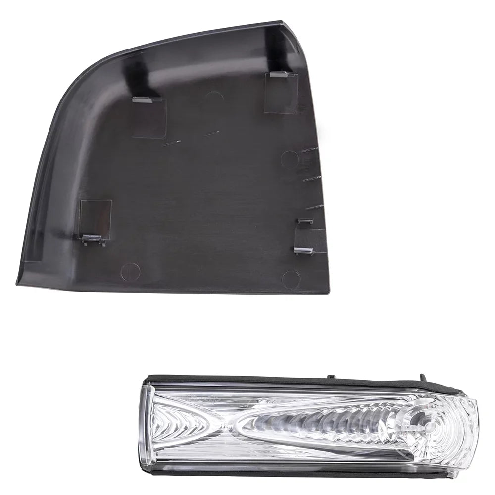 Brock Aftermarket Replacement Driver Left Door Mirror Cover Burgundy Black And Turn Signal Light Set Compatible With 2015-2021 RAM Promaster City Base/ST/Tradesman