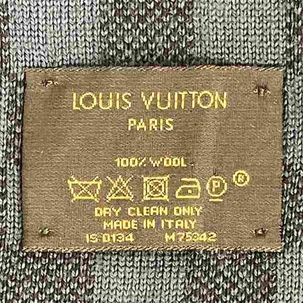 Pre-Owned Louis Vuitton Damier Echarpe Petit M75342 Grey Accessories Scarf Men's Feminine (Good)