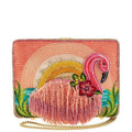 Mary Frances Rose Tropics Beaded Crossbody Flamingo Handbag Multi Bag New