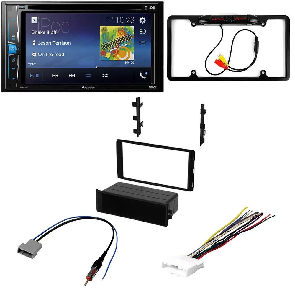 KIT2609 Bundle with Pioneer Multimedia DVD Car Stereo and Installation Kit - for 2013-2015 Nissan Titan Dimensions Radio / Bluetooth Touchscreen, Backup Camera, 2 Din Dash Kit