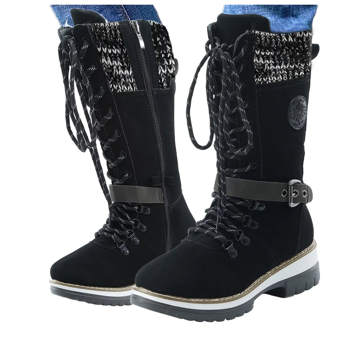 Ladies Proportion 8 Hiking Boots Boots For Feminine Snow Boots Durable Outdoor Thermal Winter Mid Calf Boots Warm Boots