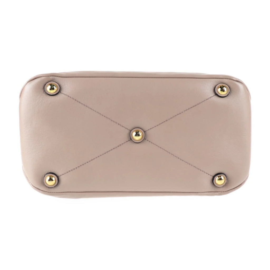 Pre-Owned Miu Miu MIUMIU handbag RN1079 leather CAMMEO Blush beige 2WAY (Good)