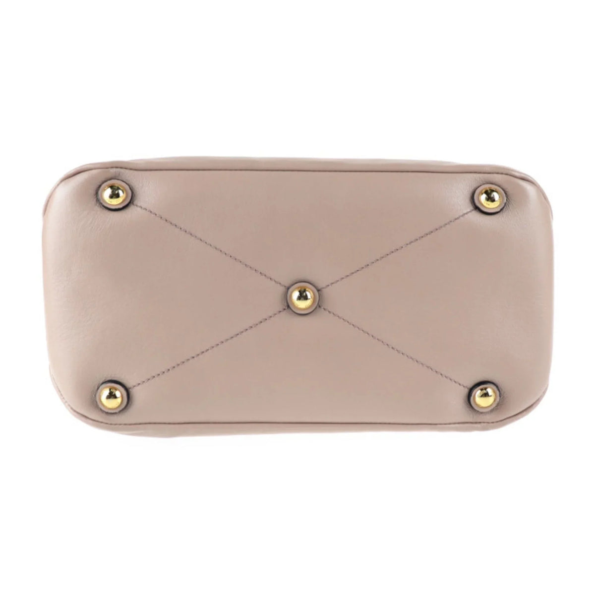 Pre-Owned Miu Miu MIUMIU handbag RN1079 leather CAMMEO Blush beige 2WAY (Good)