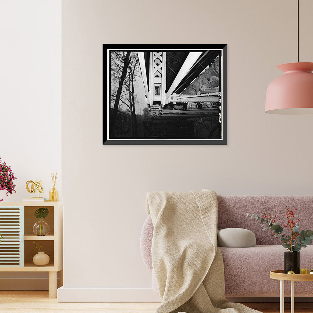 Historic Framed Print, Augustine Bridge, Brandywine River, Augustine Cutoff, Wilmington, New Castle County, DE - 30, 17-7/8" x 21-7/8"