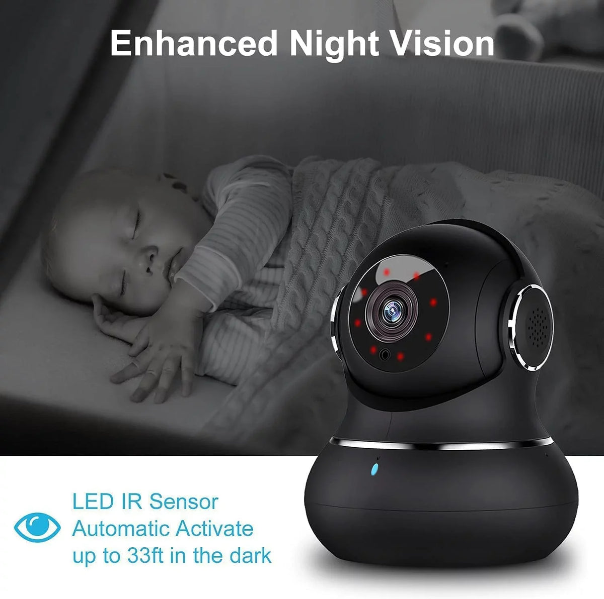 2K Indoor Security Camera, Litokam 360 Pan/Tilt Cameras for Home Security Indoor with Motion Detection, Pet Camera