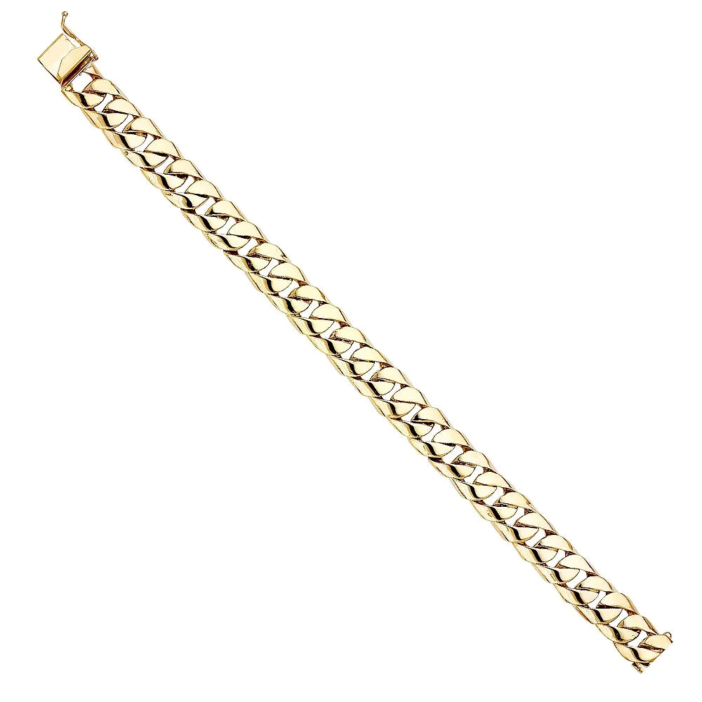 14k Yellow Gold Cuban Link Bracelet - 8.5" | Elegant 14KY Gold Chain Bracelets for Men and Female | Weight 35.4 | Men’s Jewelry for Gift