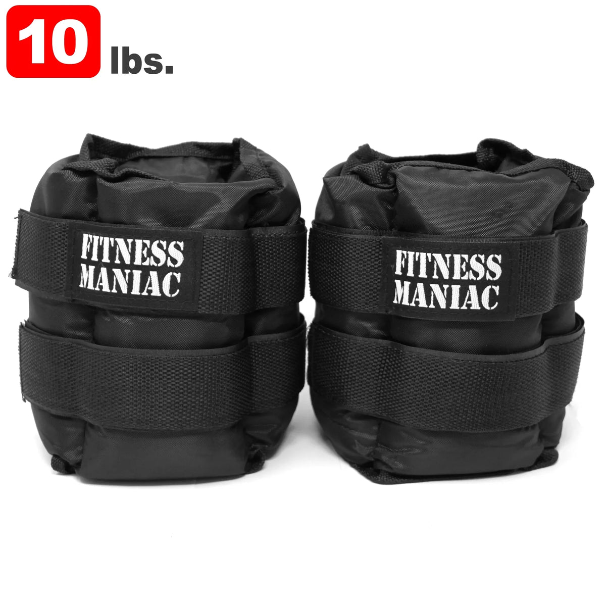 Fitness Maniac Ankle Weights Leg Resistant Adjustable Strap Home Gym Strength Training 10 lbs
