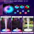 Walmeck Fountain Light, Solar Bath Pond Decoration with Remote Control LED, Outdoor Garden Decor