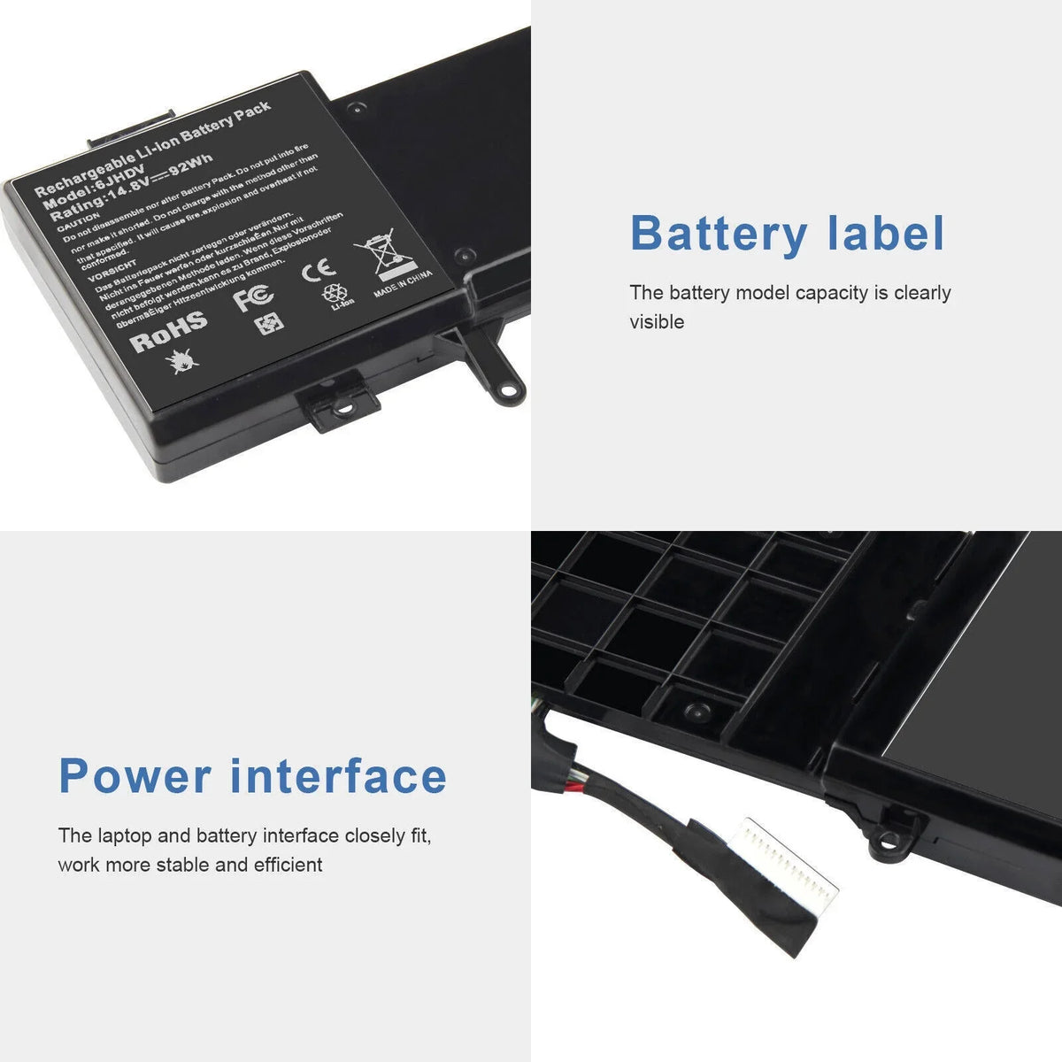 For Dell Alienware 17 R2,Alienware 17 R3 14.8V 92Wh