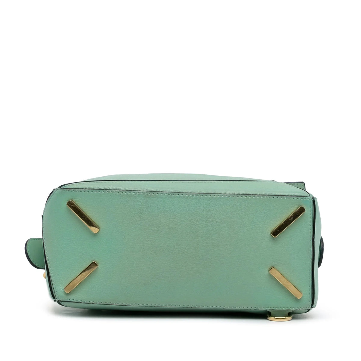 Pre-Owned Authenticated LOEWE Small Puzzle Satchel Calf Leather Green Unisex (Good)