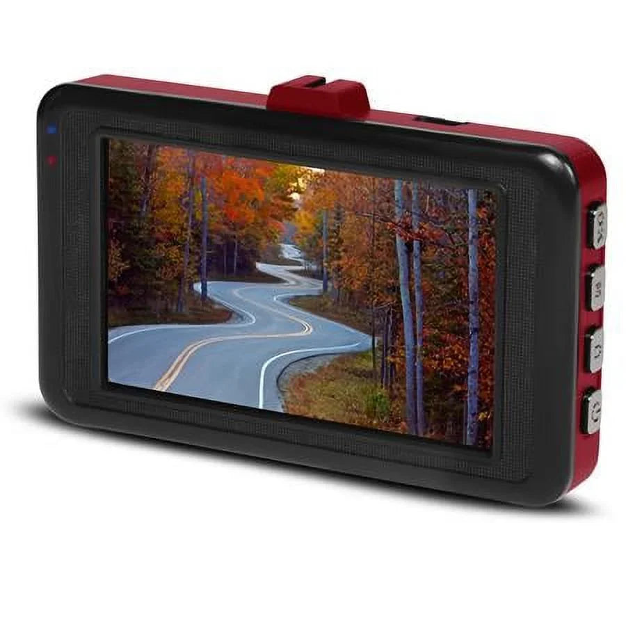 MNCD37 Full HD 3" LCD Screen Dash Cam, Crimson 2-Pack