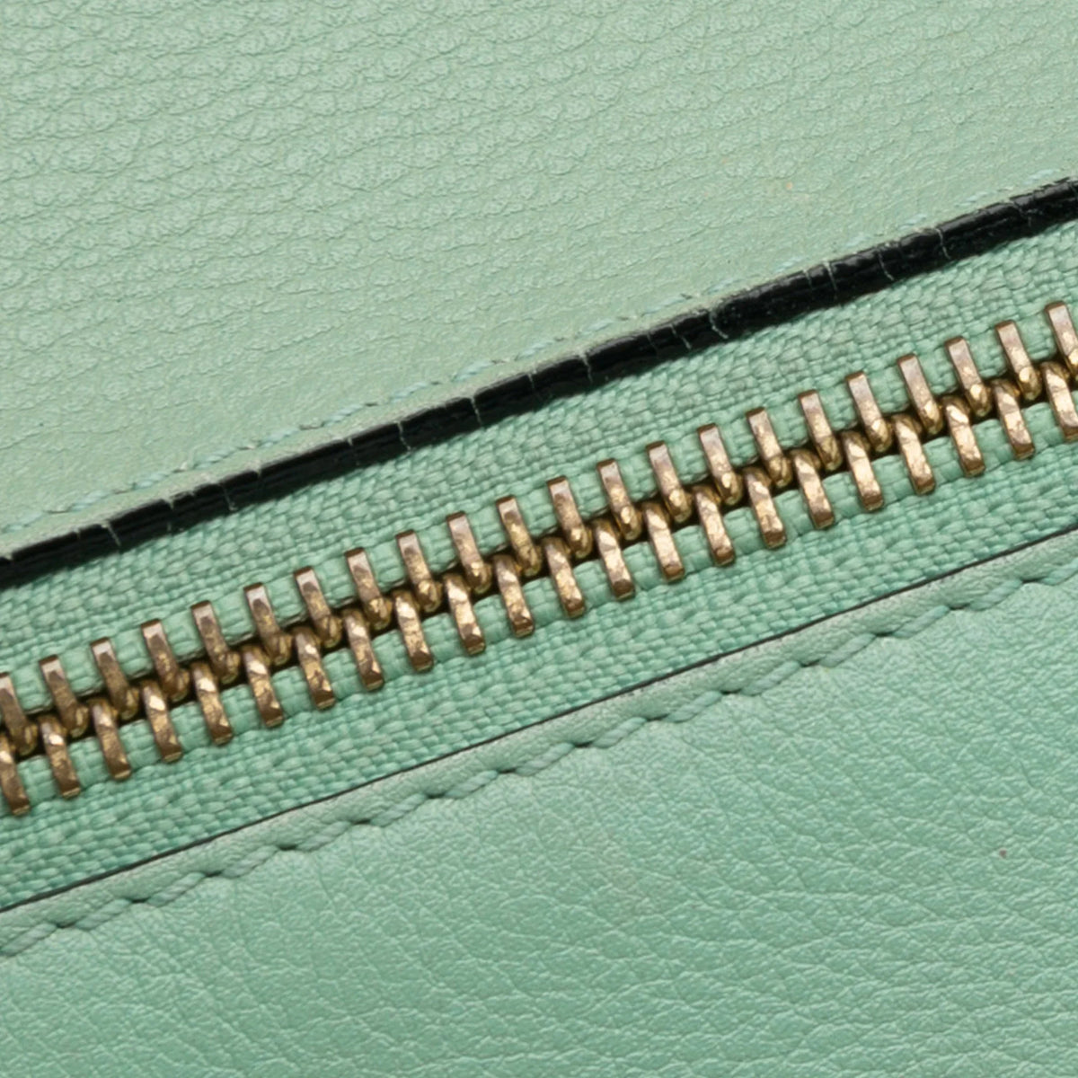 Pre-Owned Authenticated LOEWE Small Puzzle Satchel Calf Leather Green Unisex (Good)