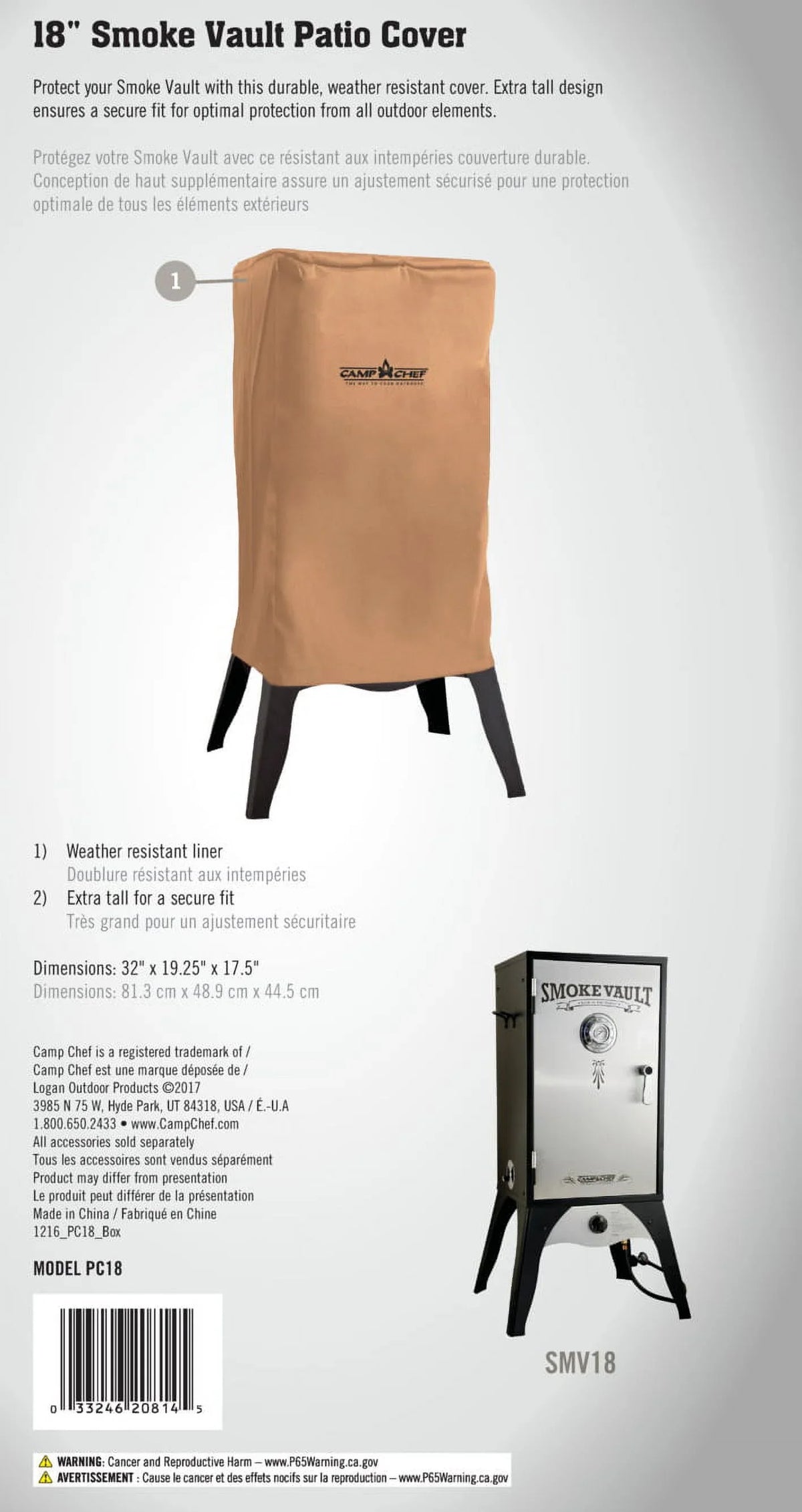 Camp Chef PC18 Patio Protective Cover