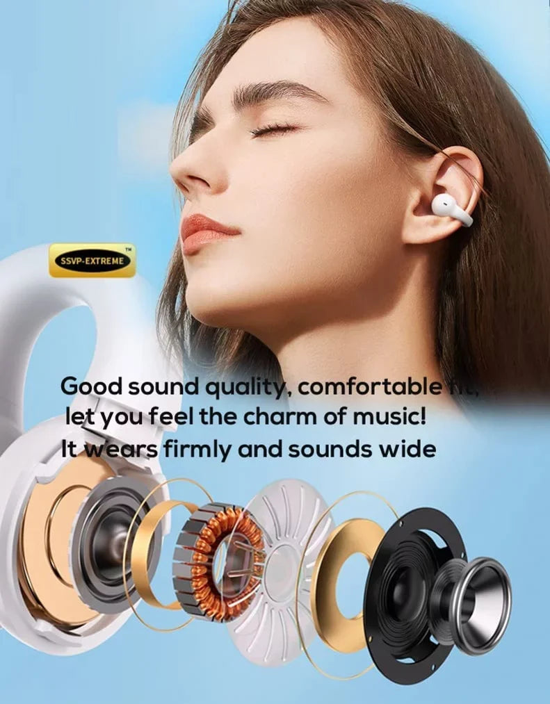 Wireless Ear-Clip TWS Earphones for Samsung Galaxy XCover / XCover6 Pro - Bluetooth Earbuds True Stereo Charging Case Hands-free Mic Headset for Samsung Galaxy XCover / XCover6 Pro