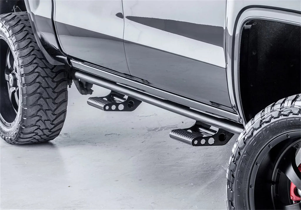 N-Fab by RealTruck Rkr Rails | Scarlet Black | T074Rkrcc | Compatible with 2007-2021 Toyota Tundra Crewmax All Beds, SRW Gas