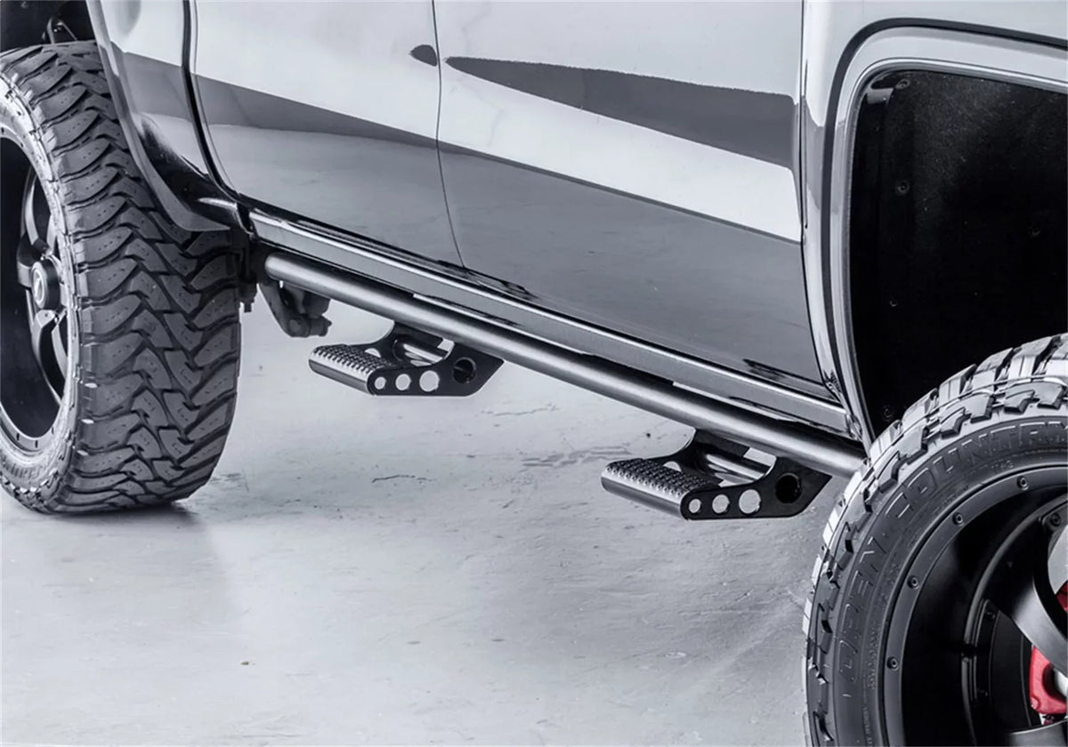 N-Fab by RealTruck Rkr Rails | Scarlet Black | T074Rkrcc | Compatible with 2007-2021 Toyota Tundra Crewmax All Beds, SRW Gas
