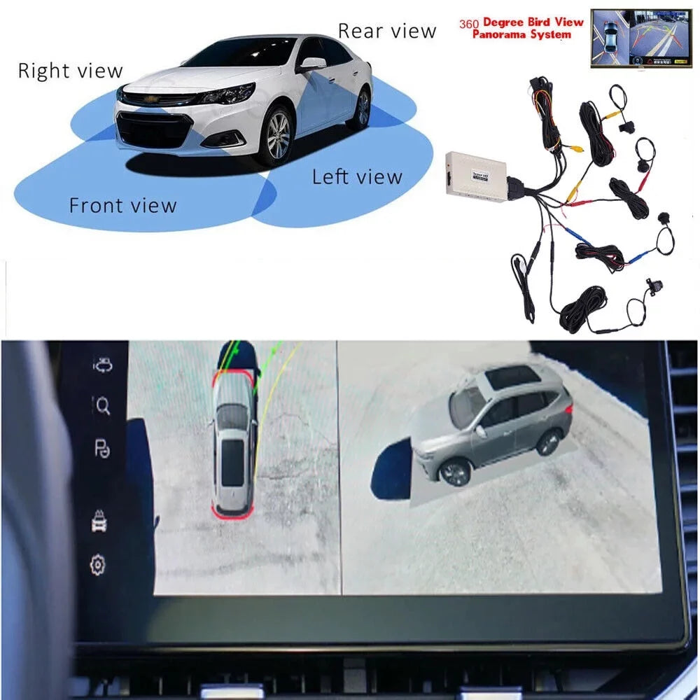 Denest HD Car 360 Bird View Surround System DVR Record Backup Camera parking monitoring