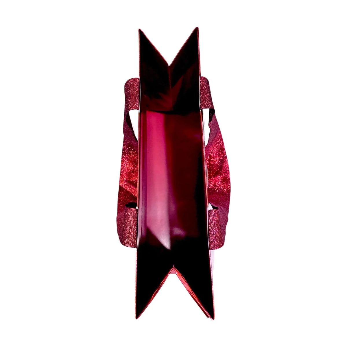 Valentino Shopping Gift Bag Ruby Metallic Paper Designer Logo Small