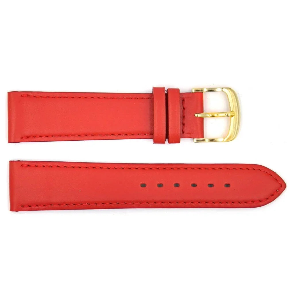 Soft Crimson Genuine Nubuck Leather 10mm Short Ladies Watch Strap