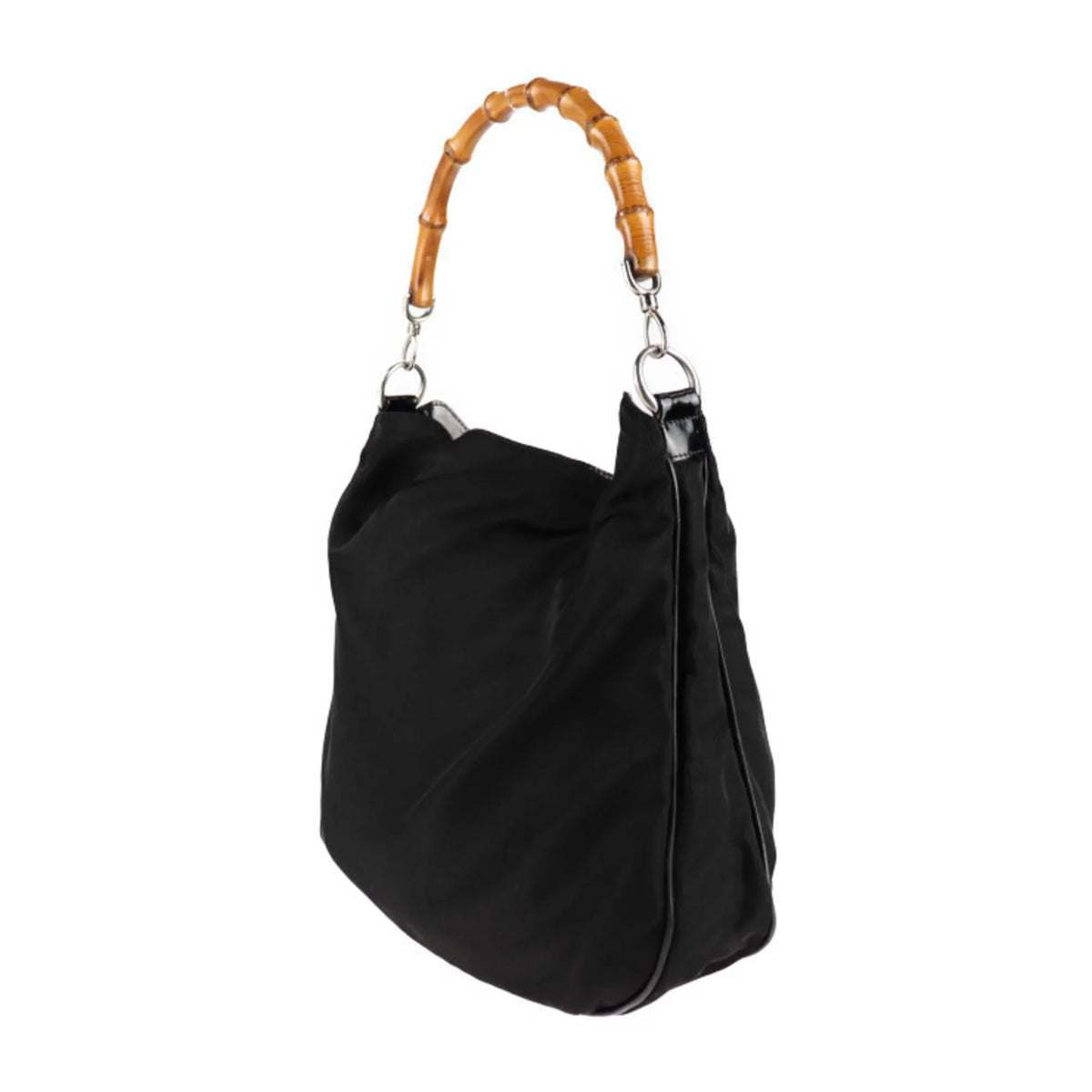 Pre-Owned GUCCI Gucci bamboo tote bag 001/1705/1577 canvas black handbag (Good)