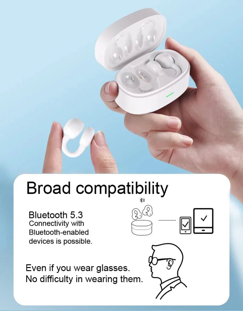 Wireless Ear-Clip TWS Earphones for Samsung Galaxy XCover / XCover6 Pro - Bluetooth Earbuds True Stereo Charging Case Hands-free Mic Headset for Samsung Galaxy XCover / XCover6 Pro