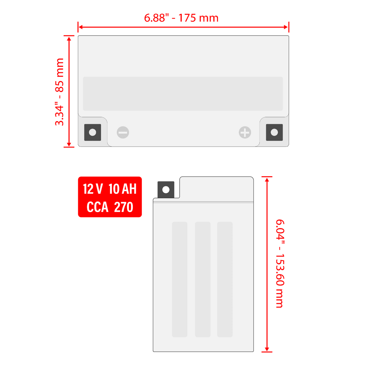 AGM Battery for Seadoo Speedster Sportster 1995 1996