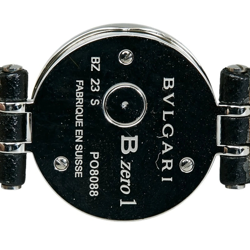 Pre-Owned Bvlgari B Zero One Shell Diamond Watch BZ23S Quartz Navy Dial Stainless Steel Ladies BVLGARI (Good)
