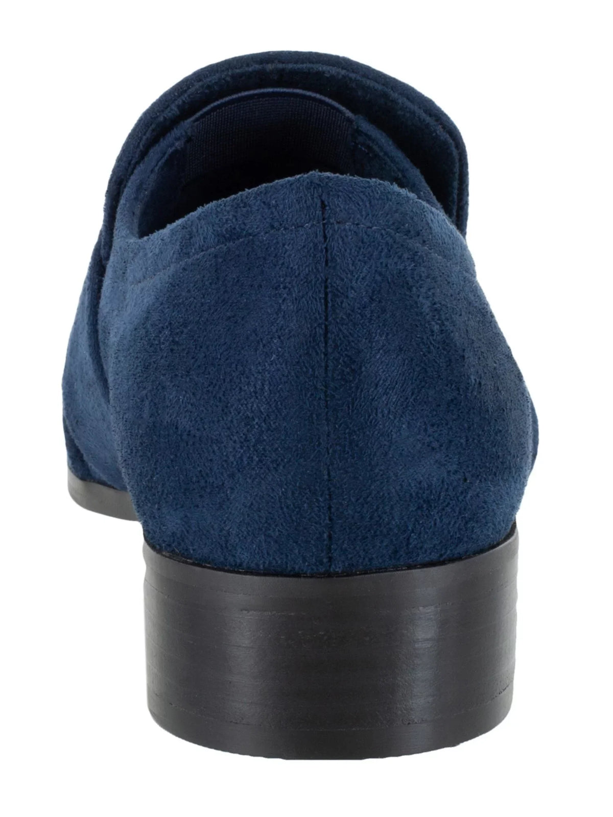 BELLA VITA Female Navy Hidden Gore Padded Ruched Billie Ii Almond Toe Block Heel Slip On Loafers Shoes 12 M