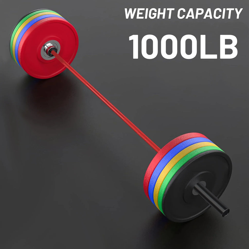 Olympic Bar Solid Chrome Barbell Weights Lifting Power Lifting Burgundy Hard Chrome Barbells