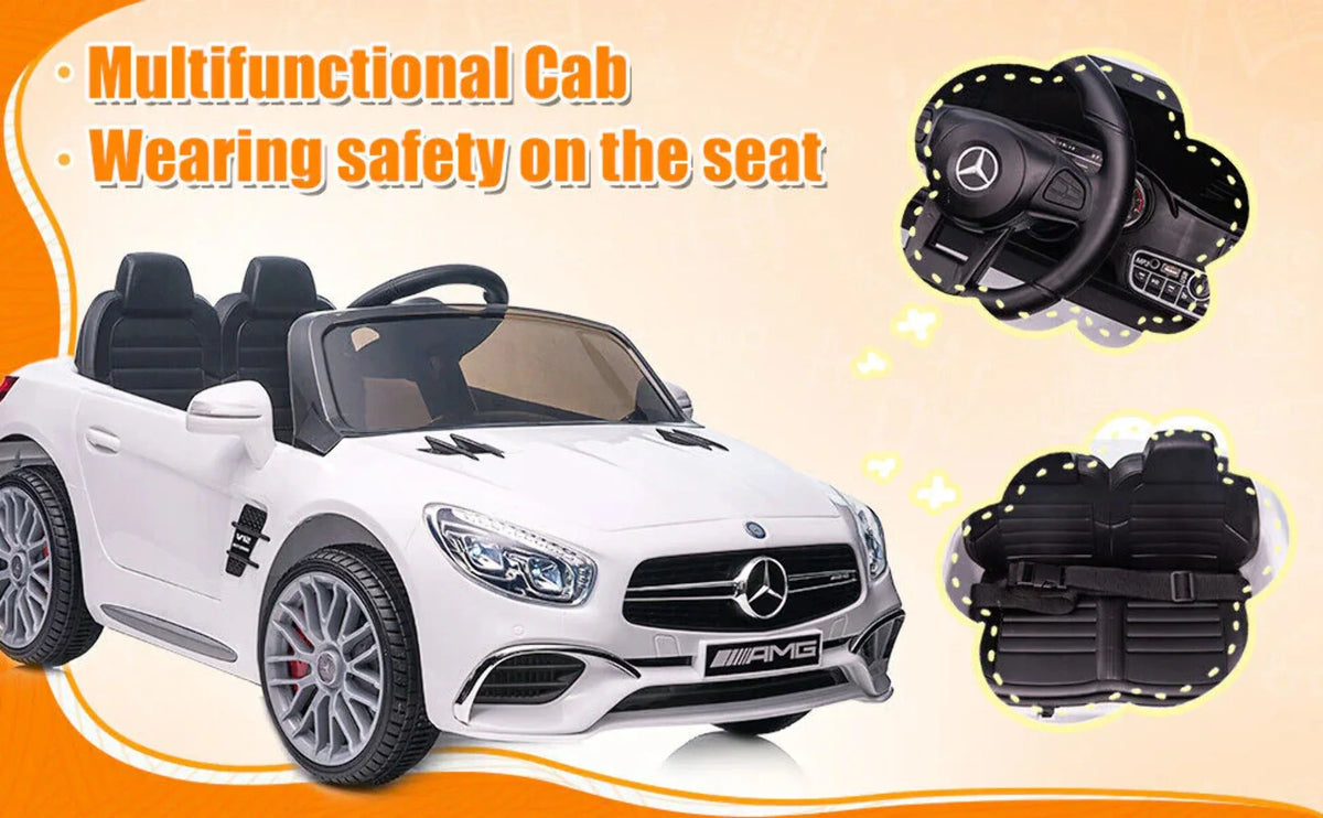 Mercedes-Benz Licensed Electric Kids Ride-On Car - 12V Battery Crimson Vehicle